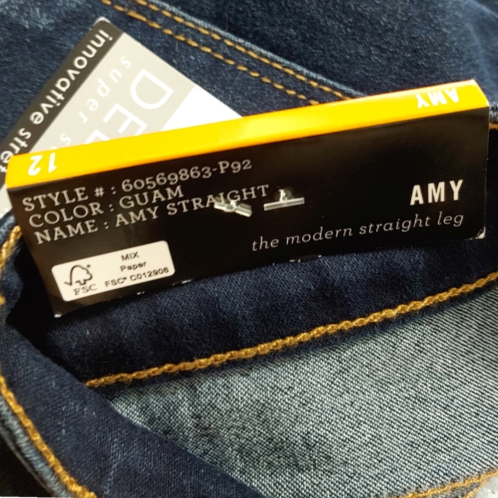 NWTBandolino Amy Womens 10 Blue Straight LegStretch Jeans - Picture 5 of 6